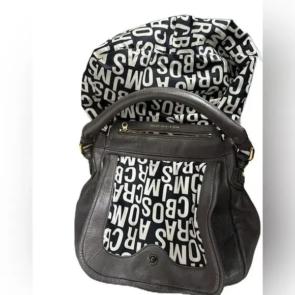 ★ EUC Marc Jacobs Pebble Leather Gray Crossbody Handbag Purse - Picture 11 of 16